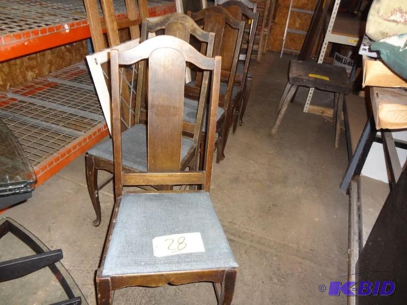 Six Old High Backed Chairs
