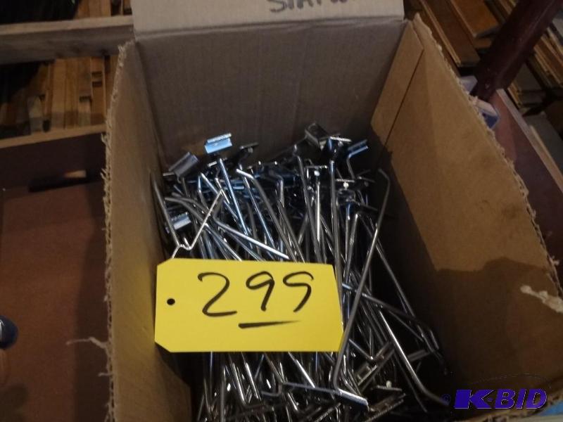 10 Chrome Slatwall Hooks