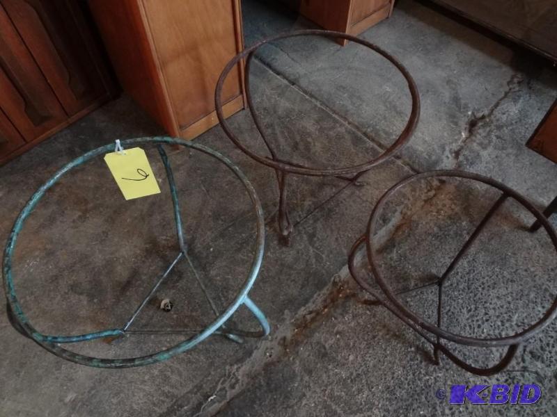Three Heavy Metal Plant Stands