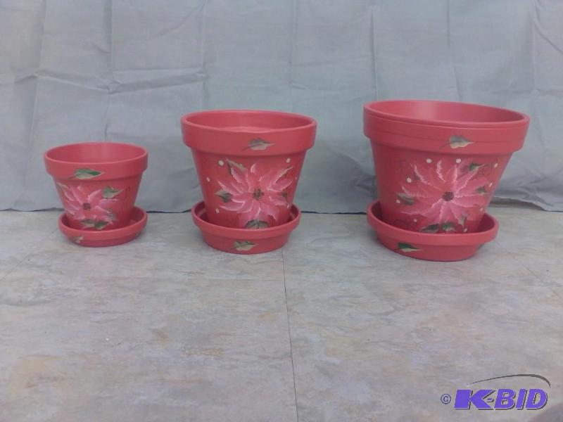 Lot of 3 Pots