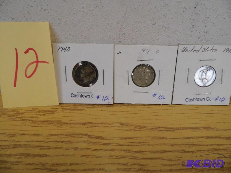 3 Mercury Dimes