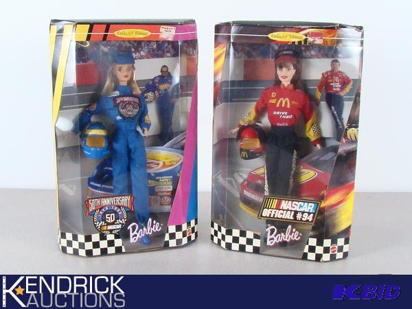 2 New in Box NASCAR Barbies