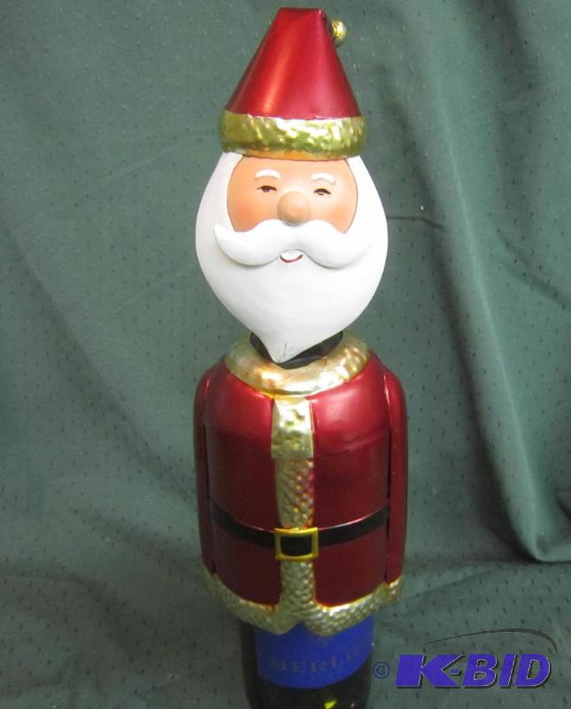 Tin Santa Wine Bottle Cover