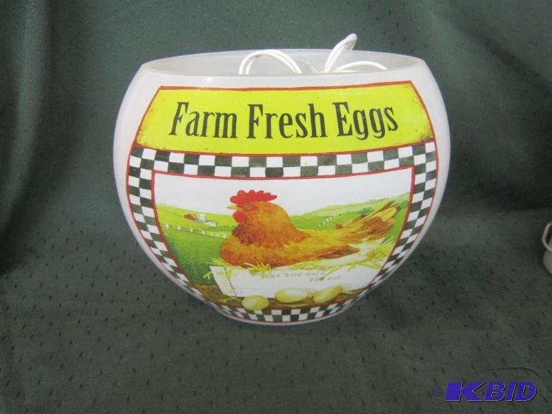 NEW Farm Fresh Eggs Lighted Vase