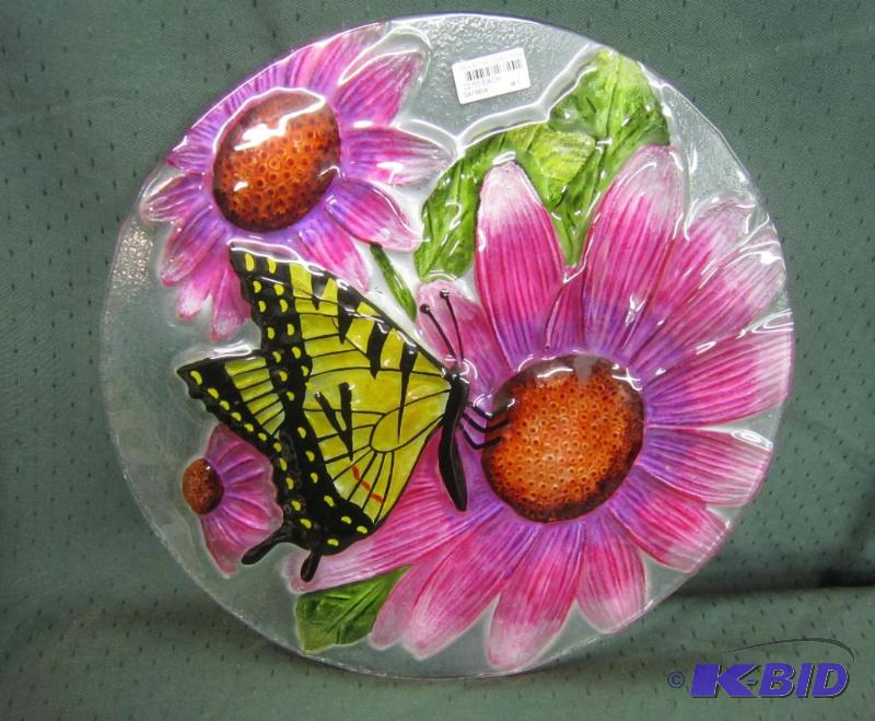 Collectible Butterfly Platter with Flower Retail - $45