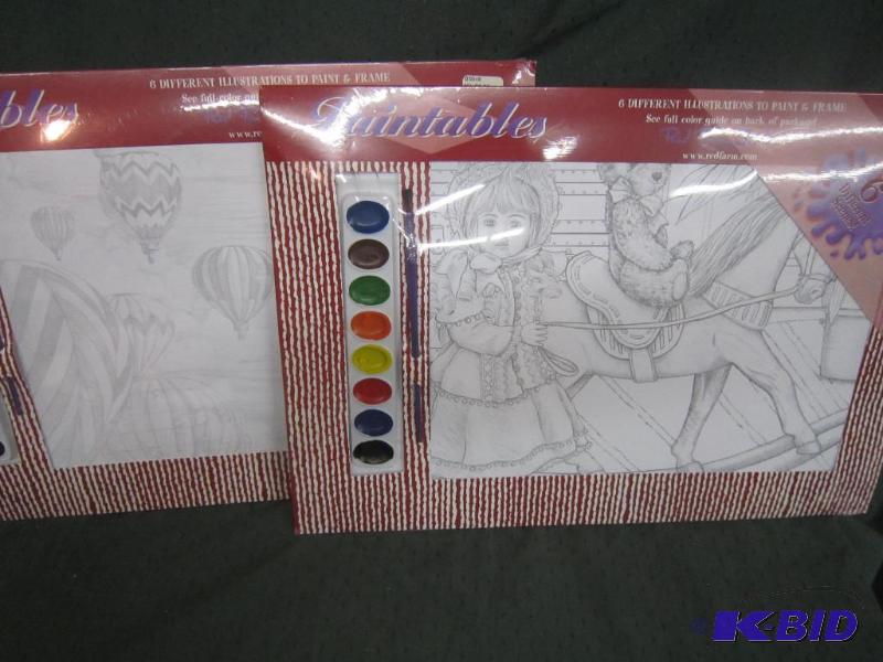 Paintables 6 different Illustrations to Paint and Frame (set of 2)