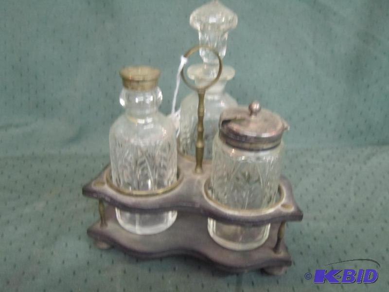 Antique Condiment Set 4 Piece set