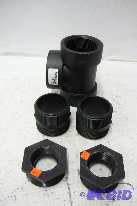 lot 116 image: 1-3" PT Tee Adapter 2- 3" Connector...