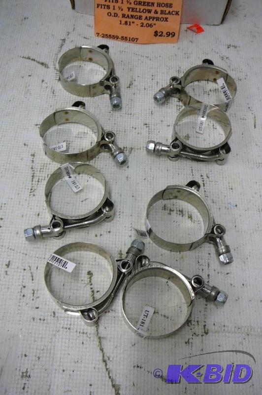 lot 137 image: 8-T Bolt Clamps 1 1316-2 116...