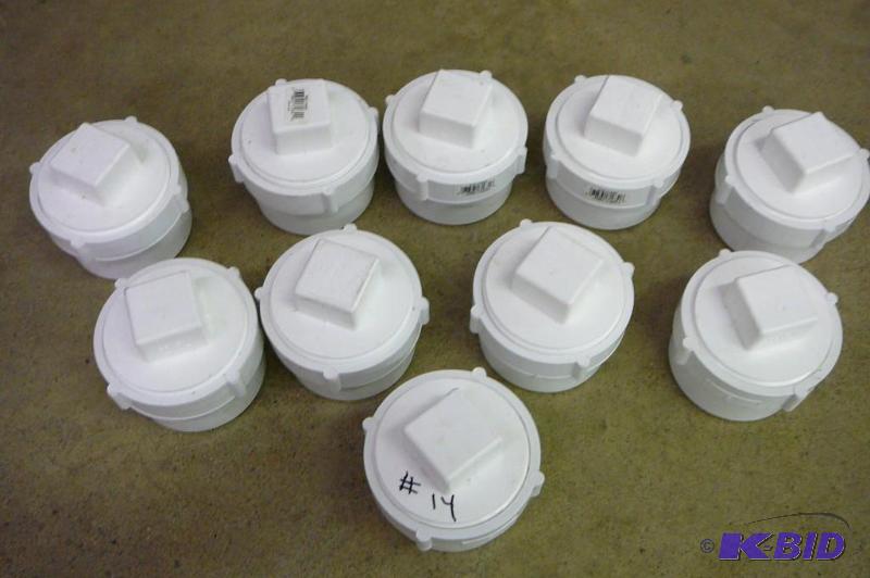 lot 14 image: 10 - 3" male adapter with screw on cap s...
