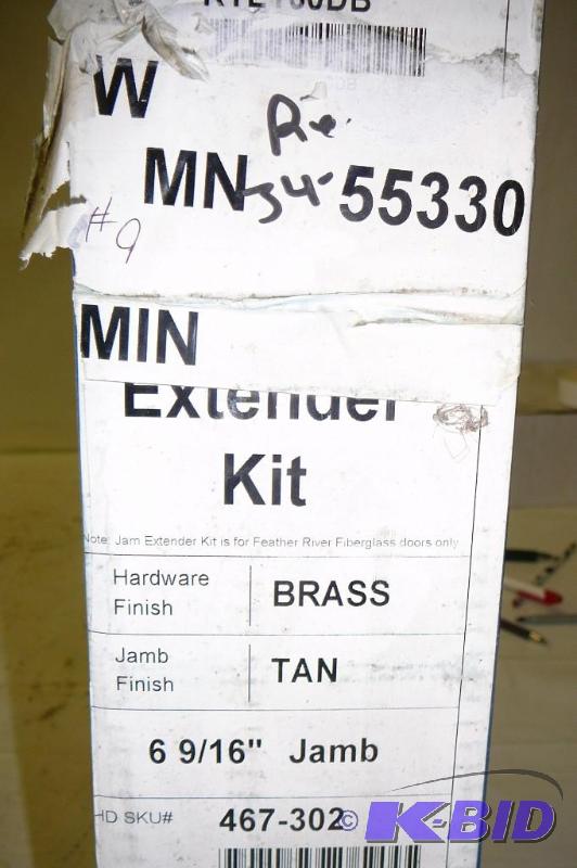 lot 176 image: Jamb Extender Kit 36 x 80 Door Tan & Bras...