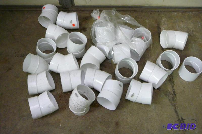lot 24 image: 6 - 4" Couplers 19 - 4" 45 degree E...