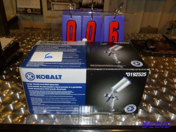 Kobalt large gravity feed hvlp spray gun. New...
