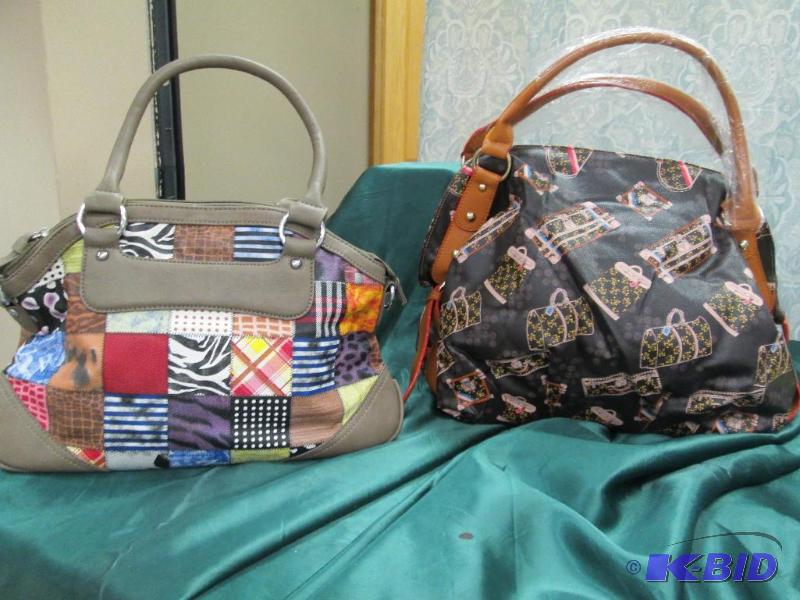 lot 101 image: Qty 2 Dark brown with different kinds of bags...