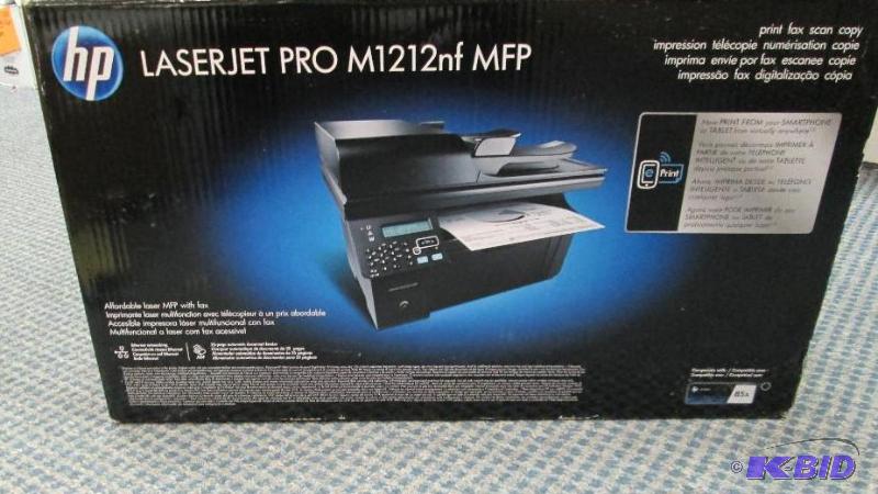 lot 143 image: HP Laser Jet Pro M1212nf MFP - open box retur...
