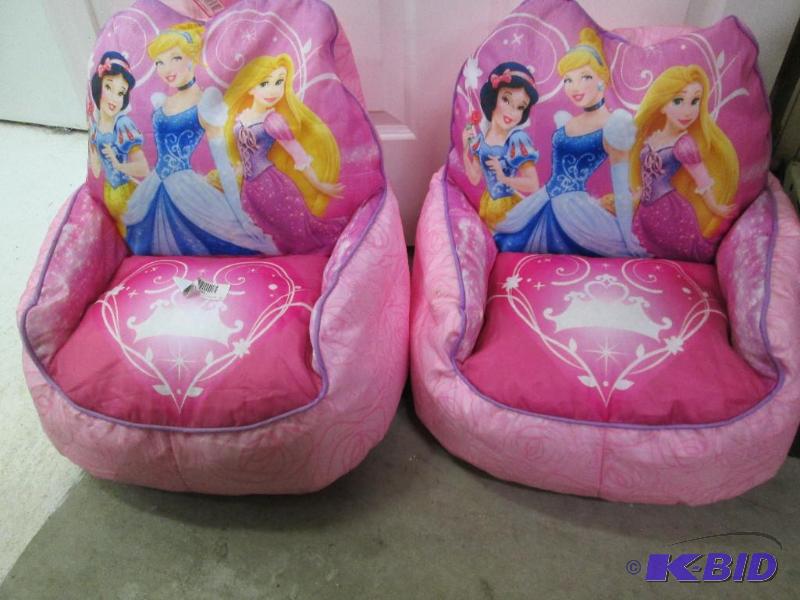 lot 80 image: Qty 2 Disney princess sofa chair there is a r...
