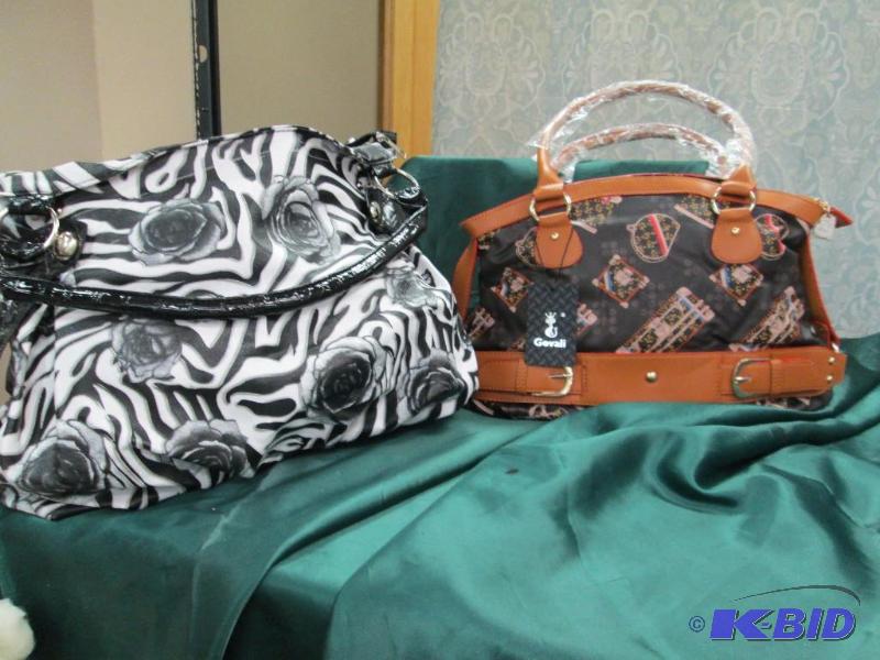 lot 95 image: Qty 2 Purse Govali Dark brown with different ...
