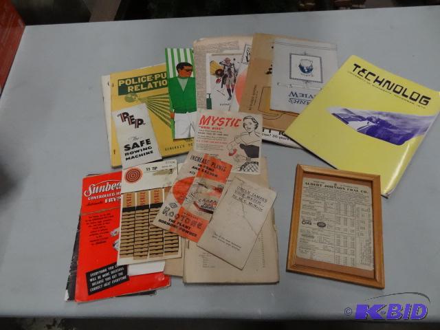 Misc Vintage Pamphlets, and Advertising and m...