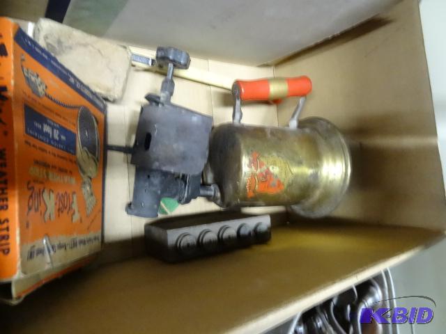 Vintage Brass Blow Torch, Butt Gauge and more...