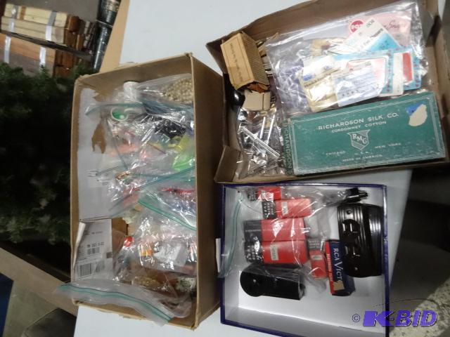 Misc Radio Tubes, Drafting and Sewing Supplie...