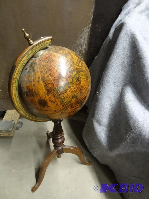 Globe on Wood Stand. Stand Needs Tightening A...