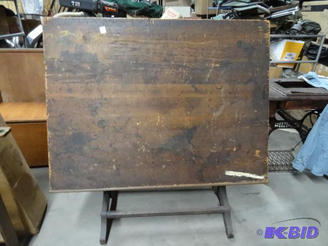 Vintage Wood Drafting Table...