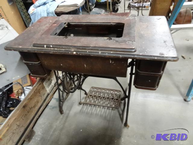 Empty Sewing Machine Cabinet. Foot Pedal...