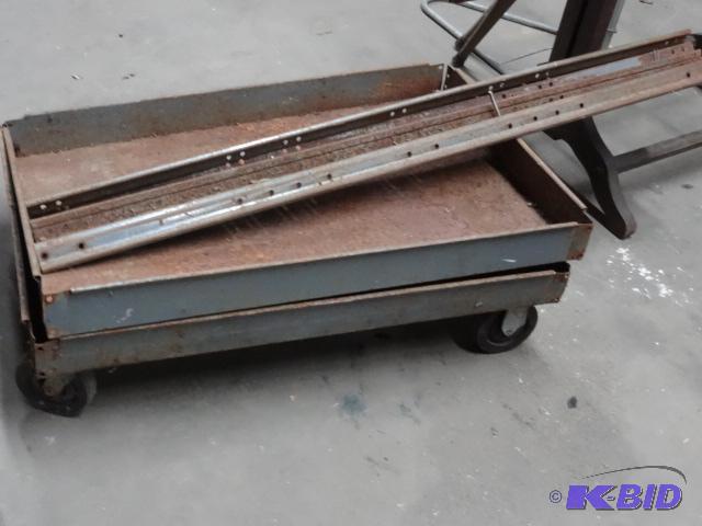 Shop Cart. 2 Tier, on Wheels Currently Disass...