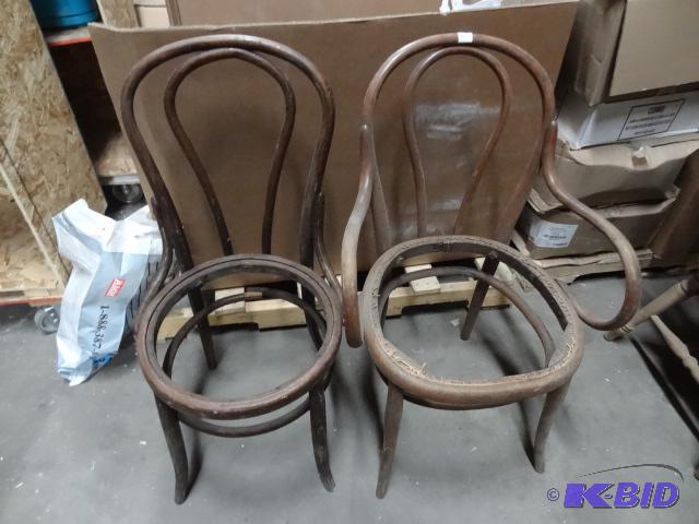 2 Vintage Cane Wood Chairs. No Seats...