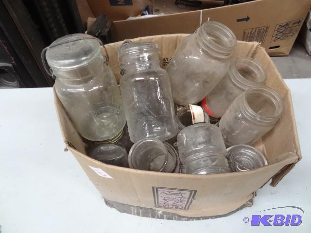 Box of misc caning jars...