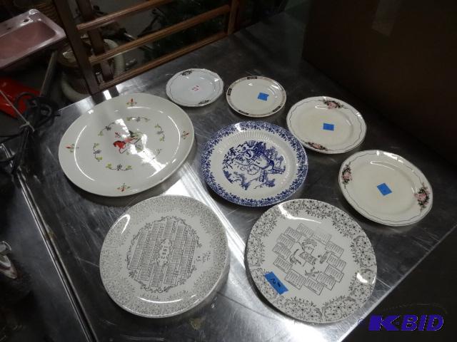 8 Misc Plates, Vintage...