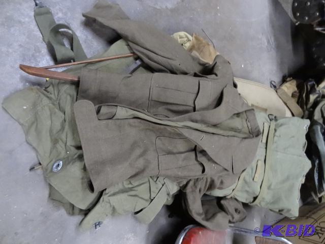 Large pile of misc army gear...