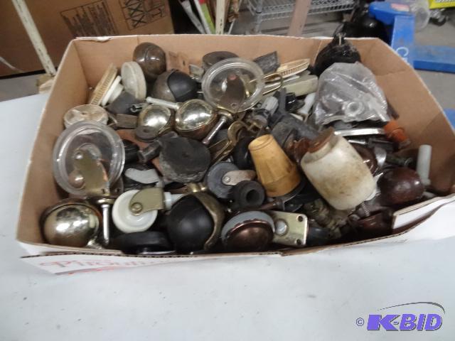 Box of misc furniture casters...