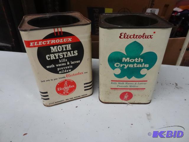 Electrolux moth crystals tins...
