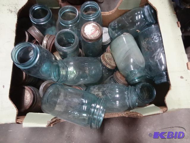 Box of misc caning jars...