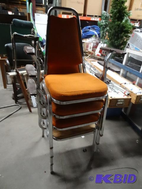 4 MEtal Framed Stack Shairs...