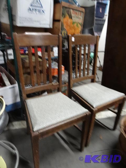 2 Wood Framed Chairs....