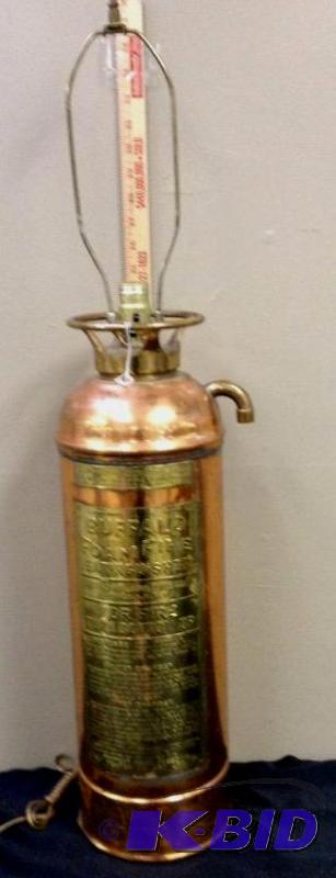 lot 22 image: Buffalo fire extinguisher lamp