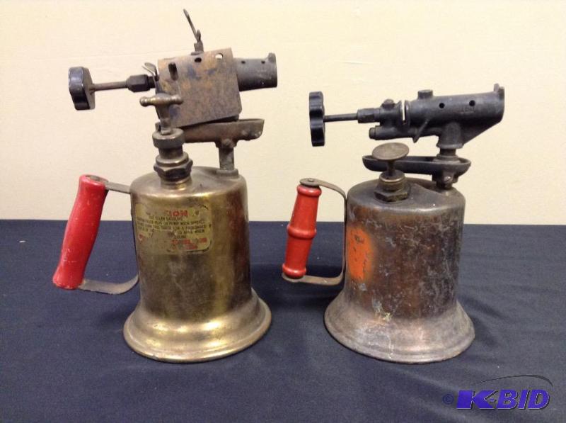 lot 38 image: Two vintage brass torches