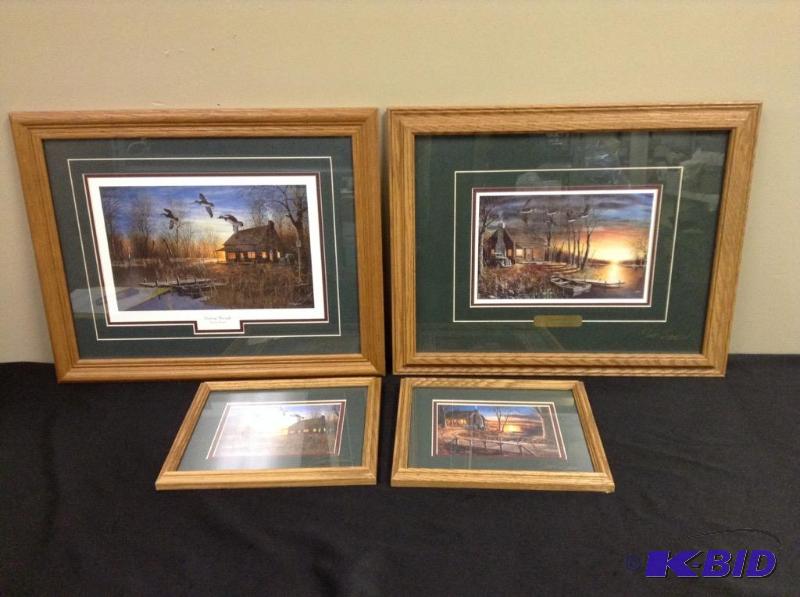 lot 61 image: Four Jim Hansel Framed & Signed Prints