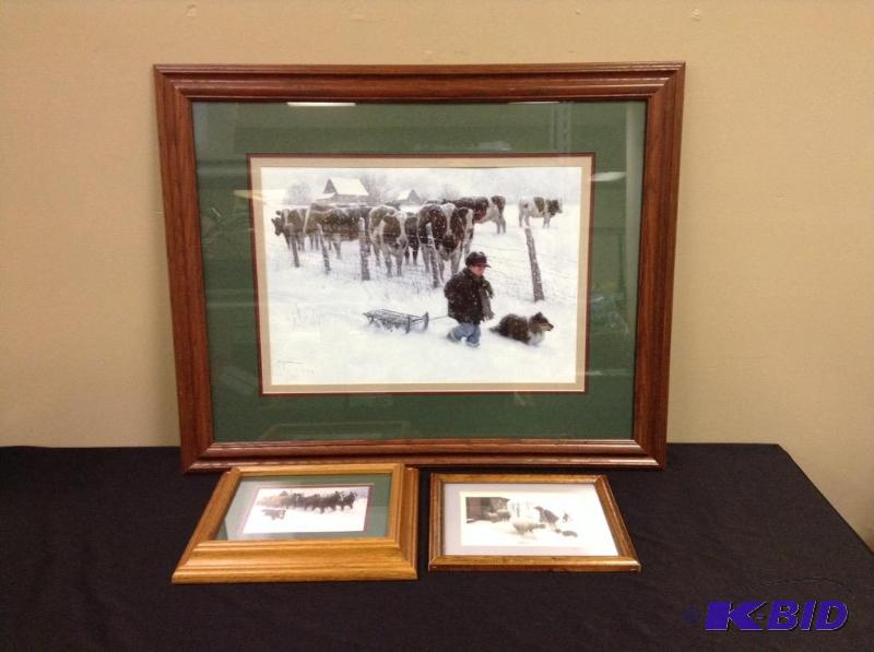 lot 64 image: Three Framed Prints - 2 Duncan - Curious Onlookers