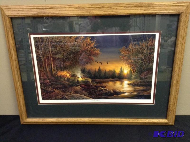 lot 89 image: Terry Redlin Evening Solitude framed print