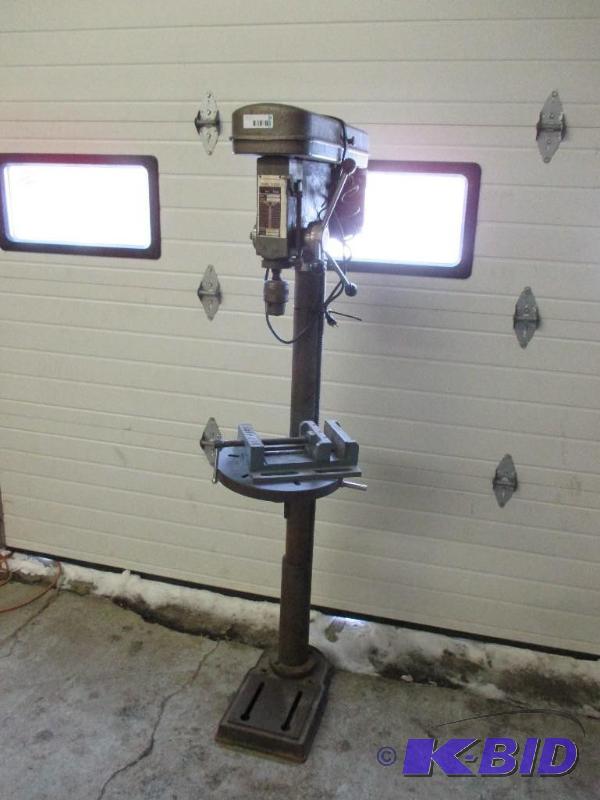 58&quot drill press and vise, works good...