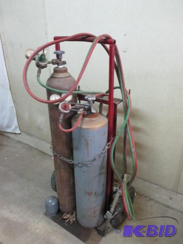 Torch set with tanks and cart, no papers...