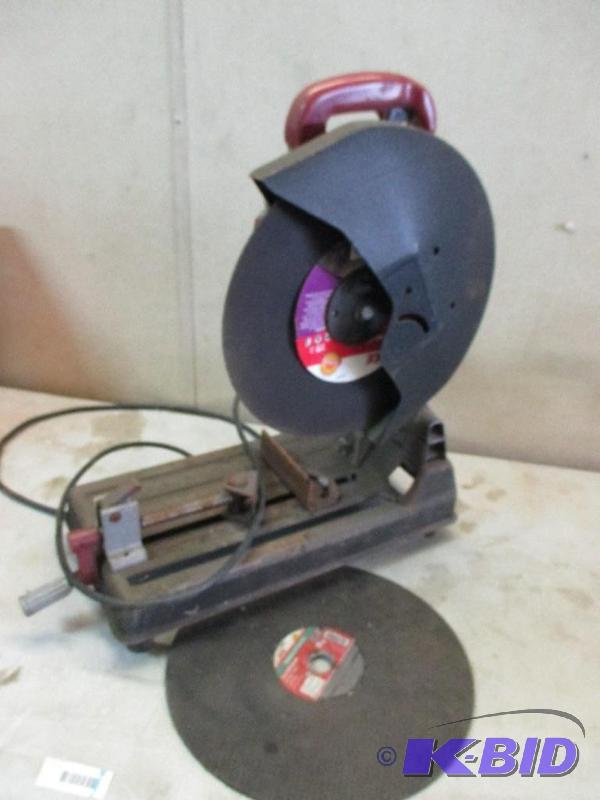 Cutoff saw with extra blade...