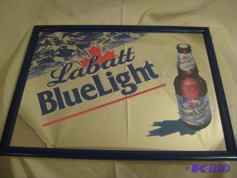 lot 21 image: Labatt Blue Light Mirror 25 12&quot X 20&qu...
