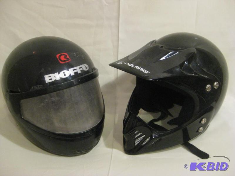 lot 24 image: Polaris &amp Bieffe Helmets Both are size me...