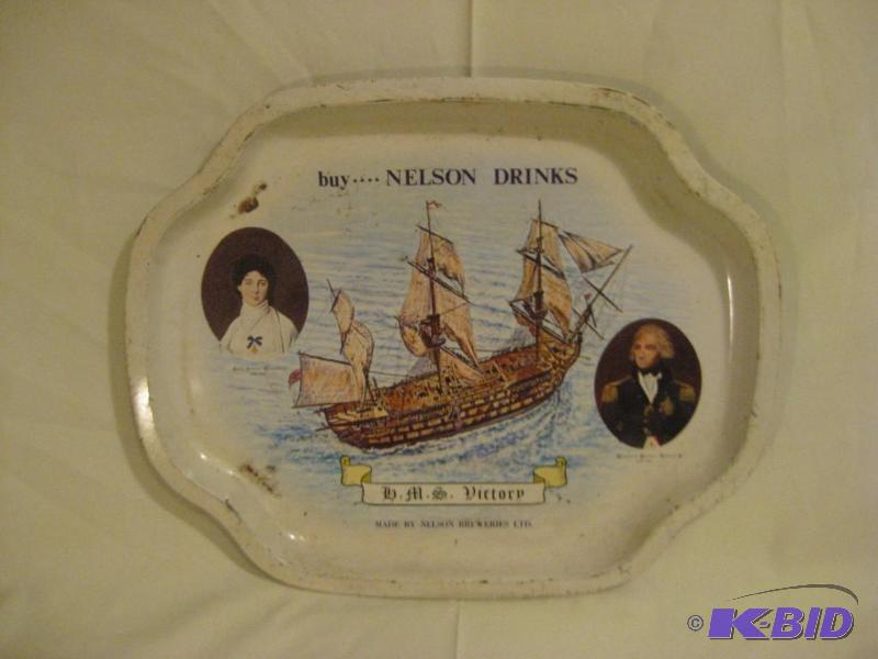 lot 28 image: Lot of 2 Beer Trays Vintage Nelson Breweries...