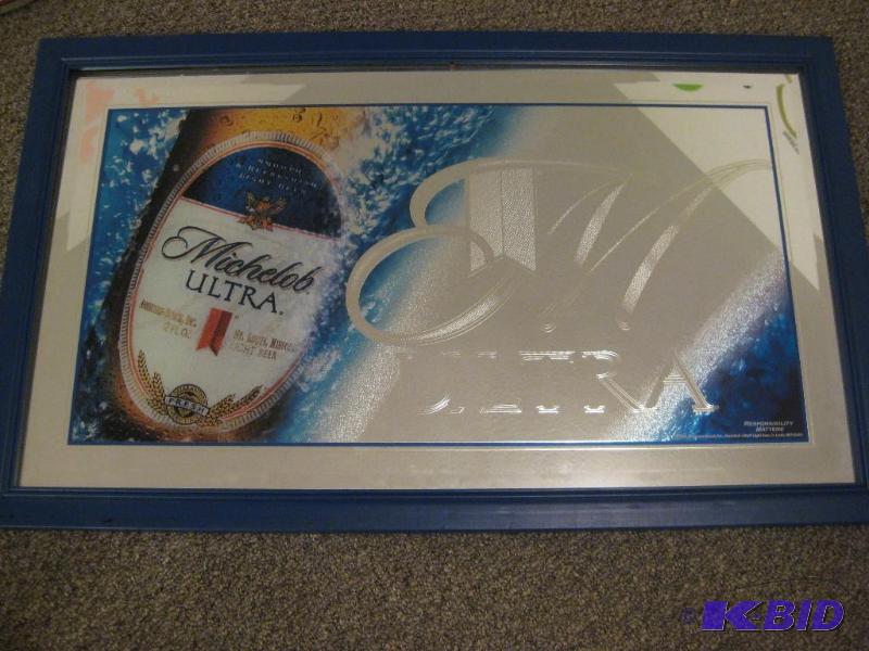 lot 34 image: Michelob Ultra Mirror, Excellent Condition 30...