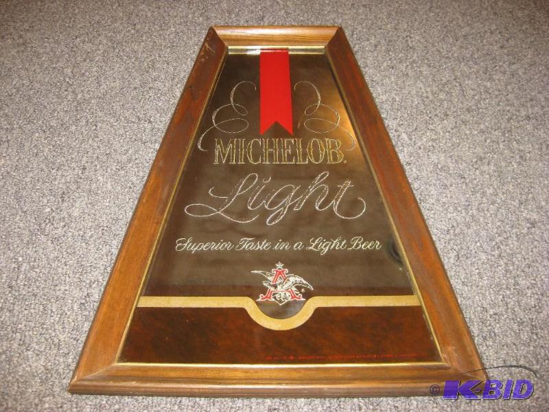 lot 5 image: Michelob Pyramid Mirror 20&quot X 14&quot A...